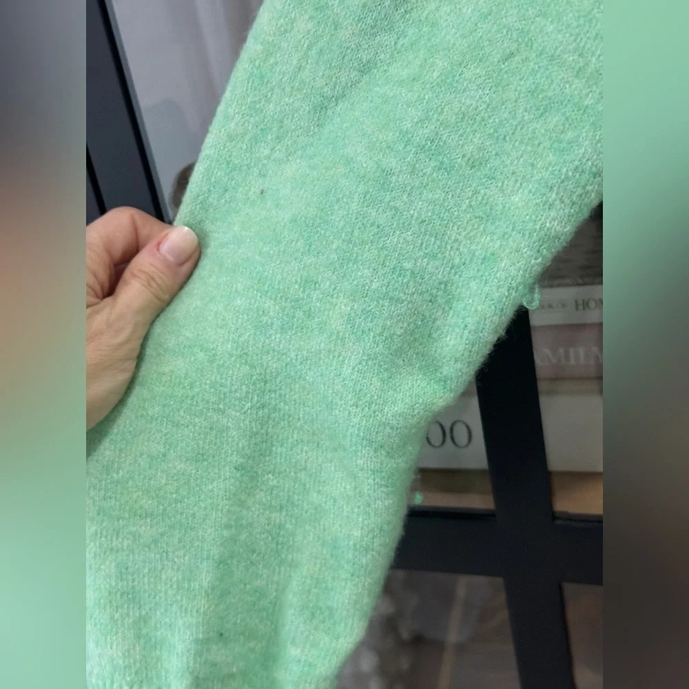 J. Crew wool Rollneck Sweater alpaca Supersoft Yarn mock BD613 Mint Green
